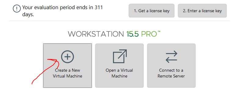 Create a new virtual machine in VMWare