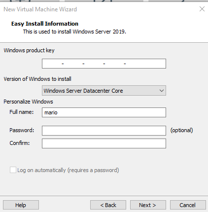 Ignoring the product key