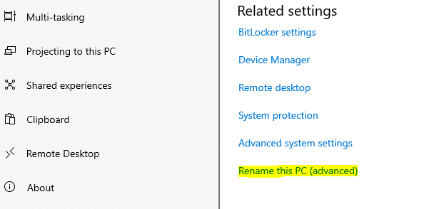 Advanced PC Rename
