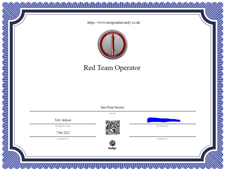 Badgr Certificate - Meh!