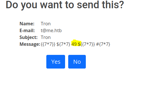 SSTI Output Renders 49