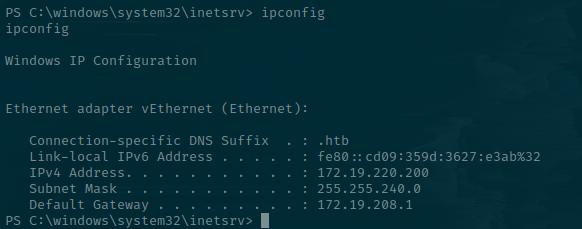 ipconfig Output