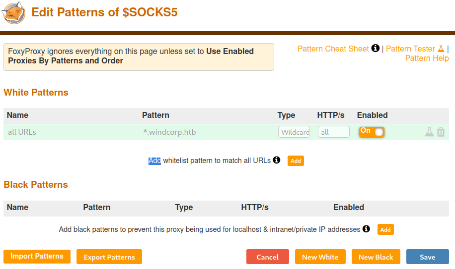 Adding a Whitelist Rule