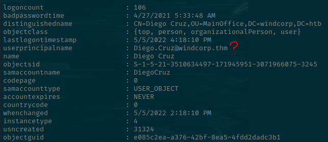 Misconfigured UserPrincipalName